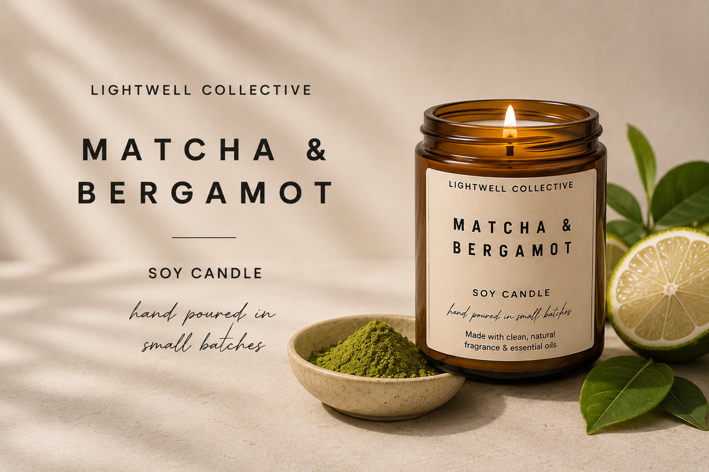 Matcha & Bergamot Candle - Lightwell Collective