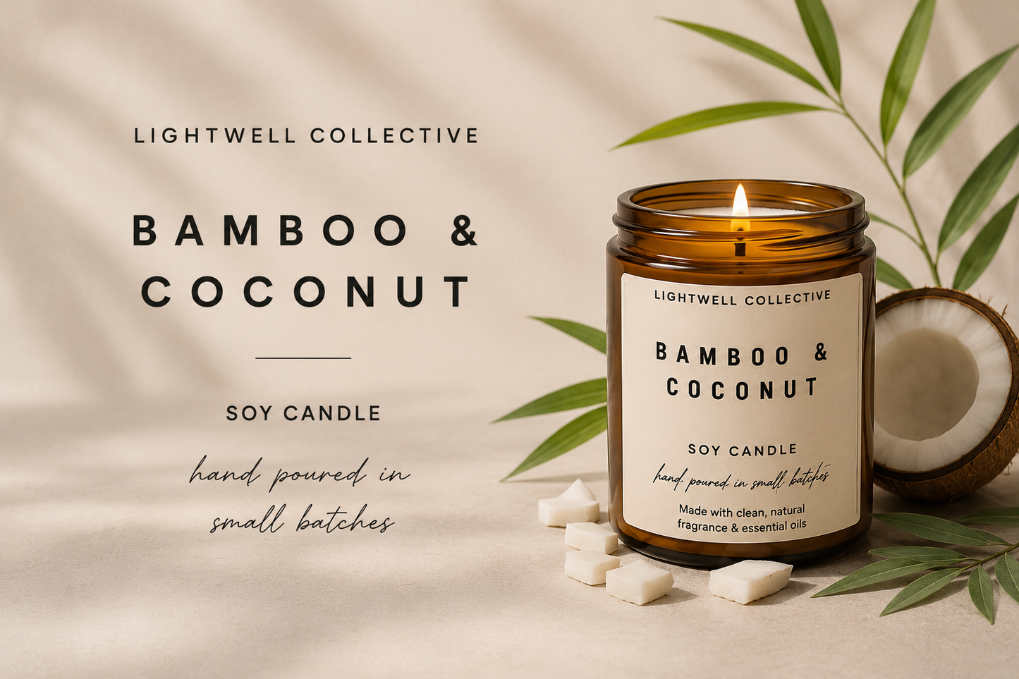 Bamboo & Coconut Candle - Lightwell Collective