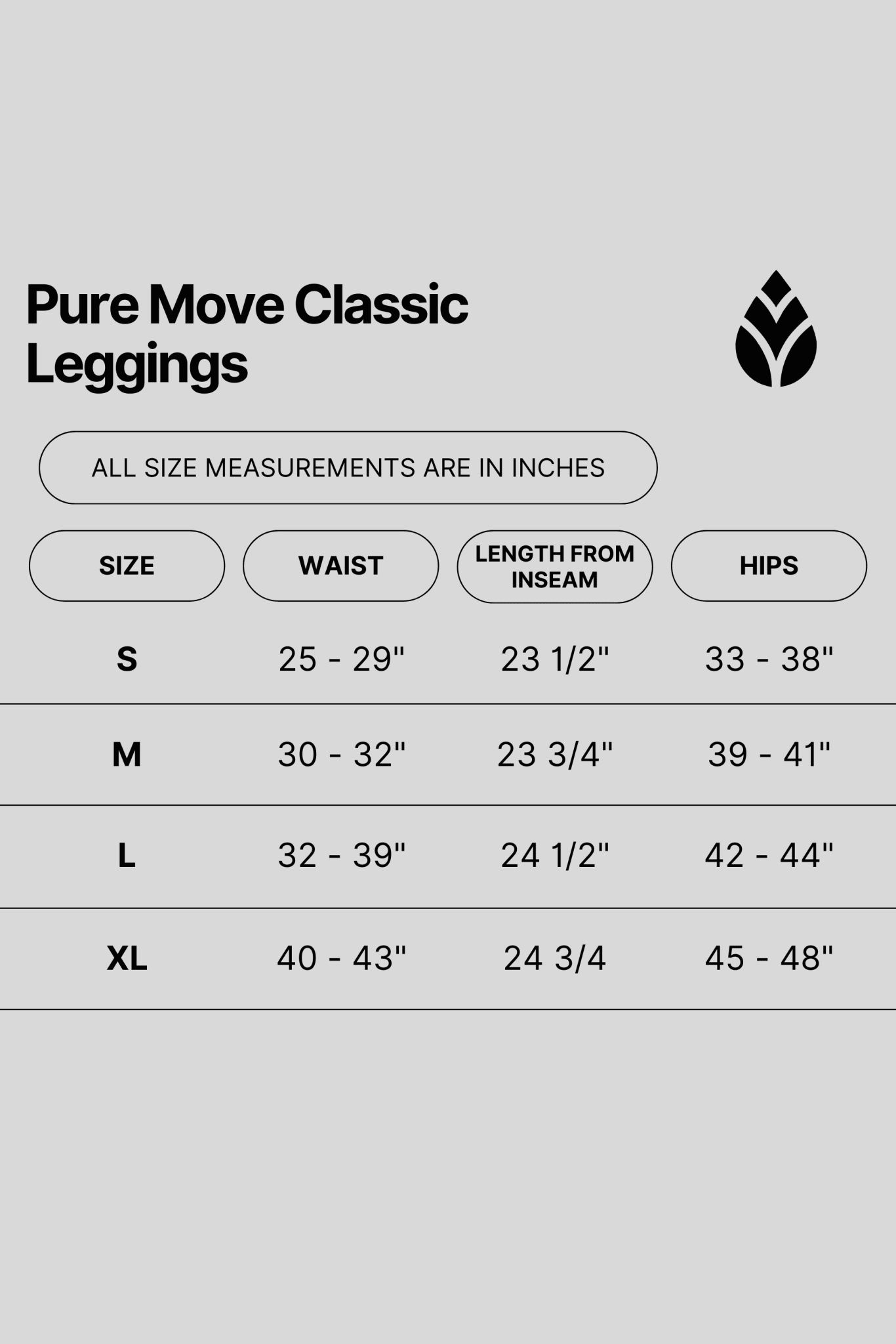 Pure Move Classic Leggings - Black - Ember Boutique