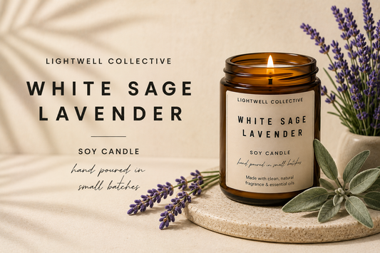 White Sage Lavender Candle - Lightwell Collective