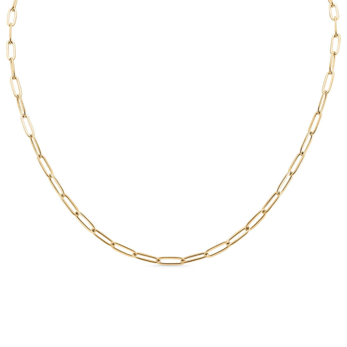 18K Gold Paperclip Chain Necklace - Ember Boutique