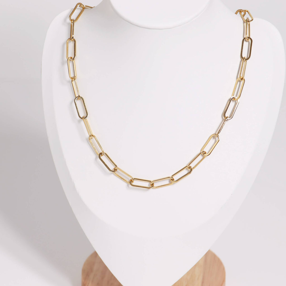 18K Gold Paperclip Chain Necklace - Ember Boutique