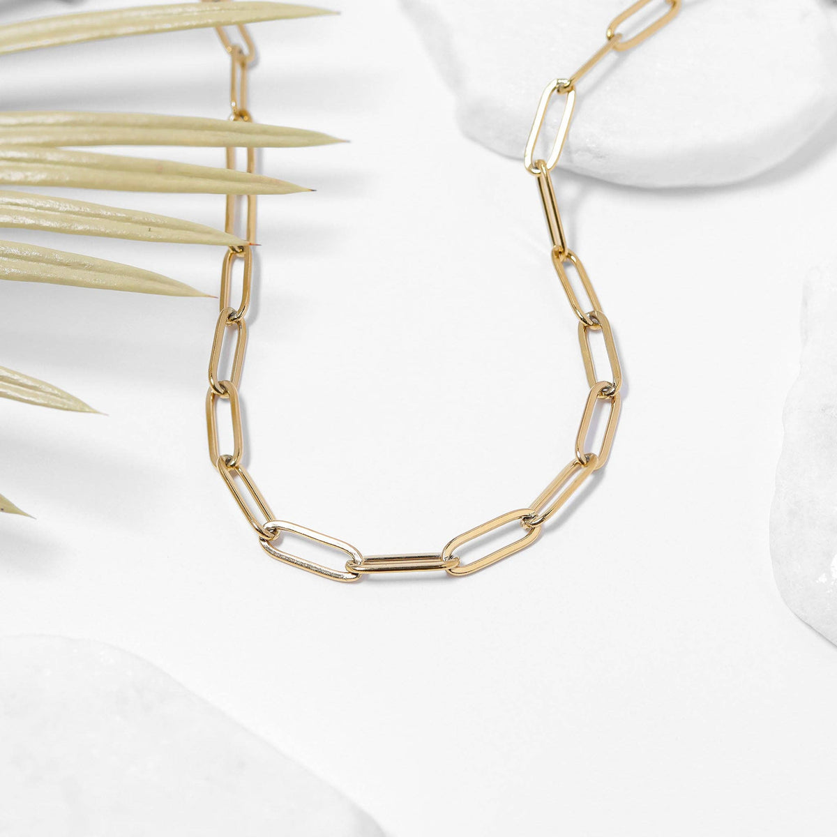 18K Gold Paperclip Chain Necklace - Ember Boutique