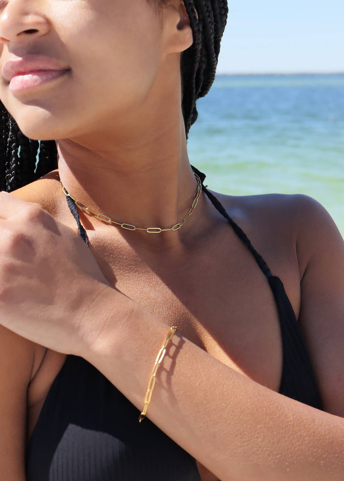 18K Gold Paperclip Chain Necklace - Ember Boutique