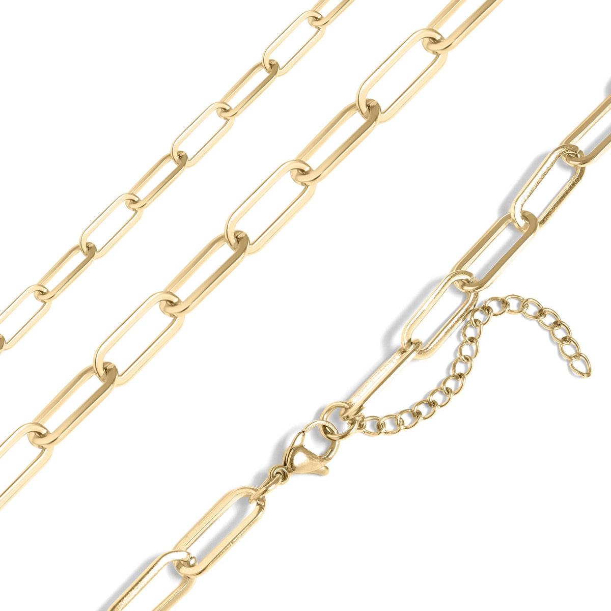 18K Gold Paperclip Chain Necklace - Ember Boutique