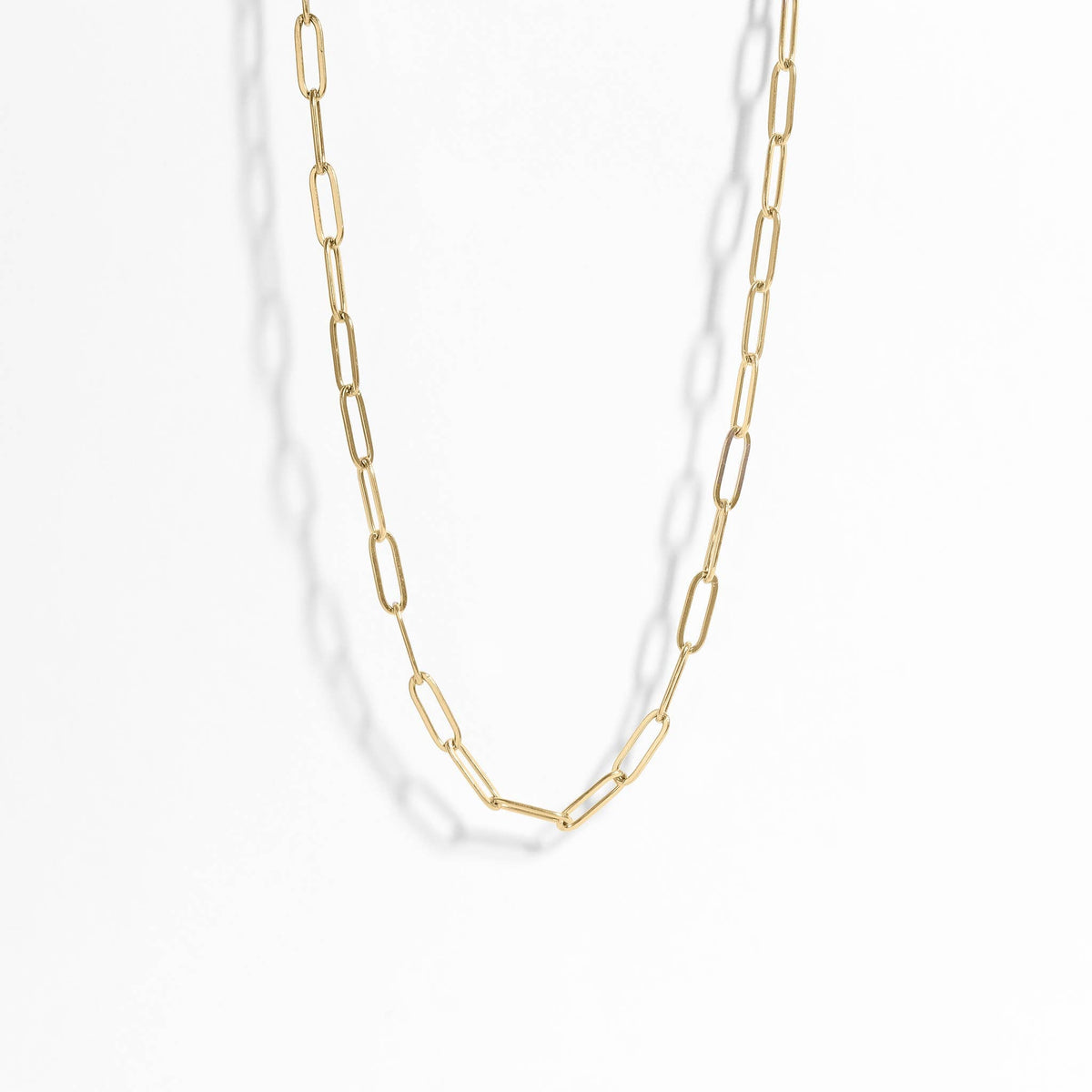 18K Gold Paperclip Chain Necklace - Ember Boutique