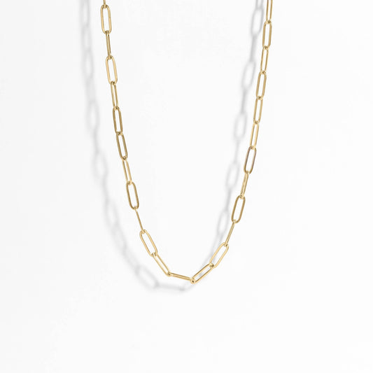 18K Gold Paperclip Chain Necklace - Ember Boutique