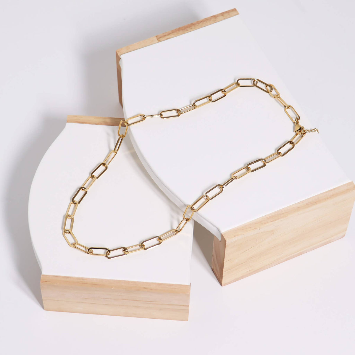 18K Gold Paperclip Chain Necklace - Ember Boutique