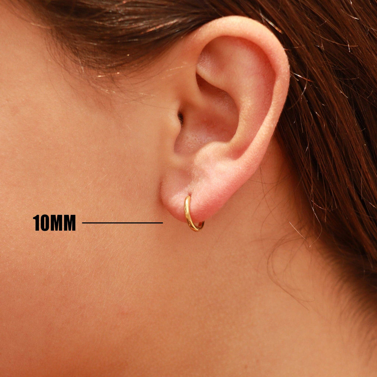 18K Gold PVD Stainless Steel Classic Hoop Huggie Earrings - Ember Boutique
