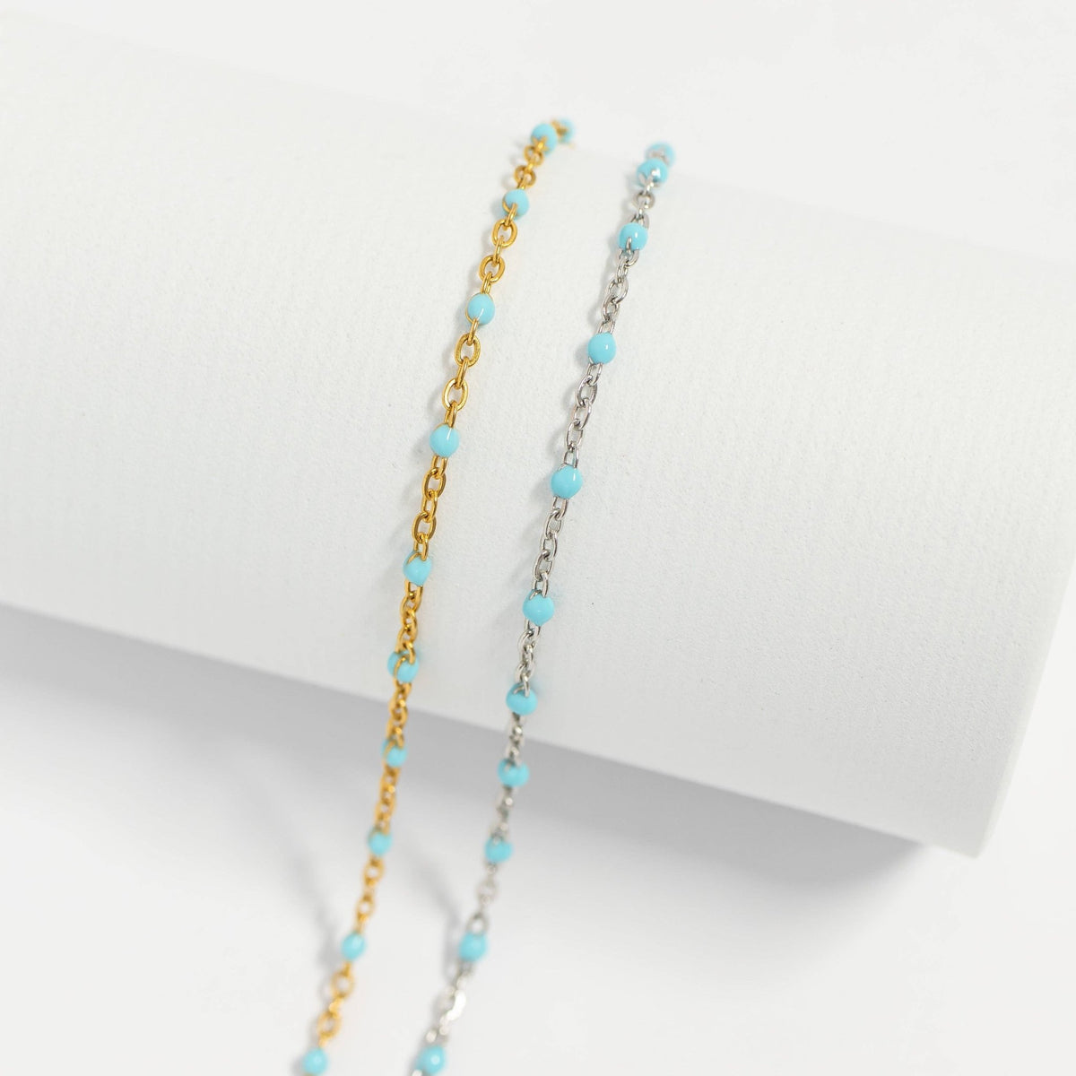 18K Gold PVD Stainless Steel Turquoise Confetti Bracelet - Ember Boutique