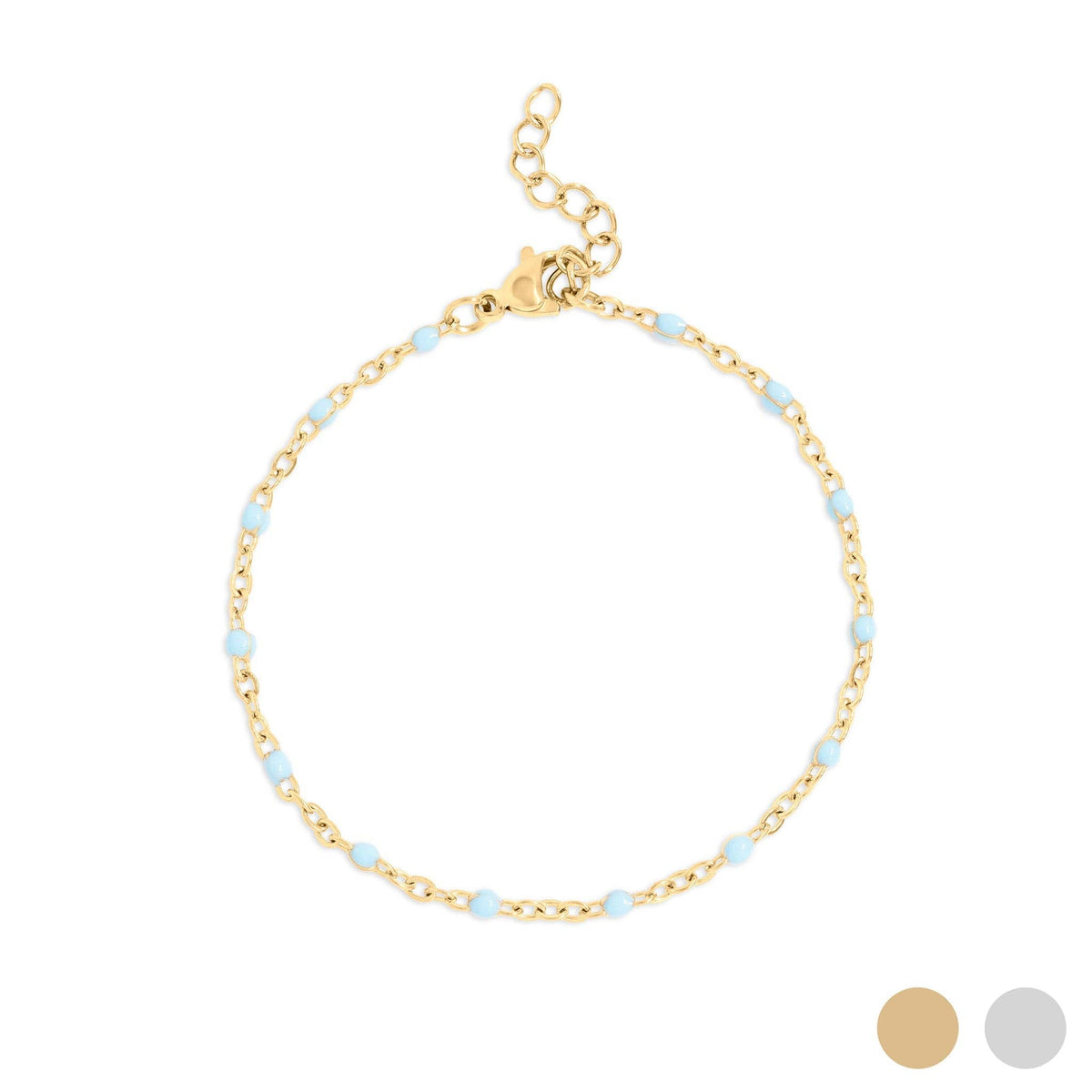 18K Gold PVD Stainless Steel Turquoise Confetti Bracelet - Ember Boutique