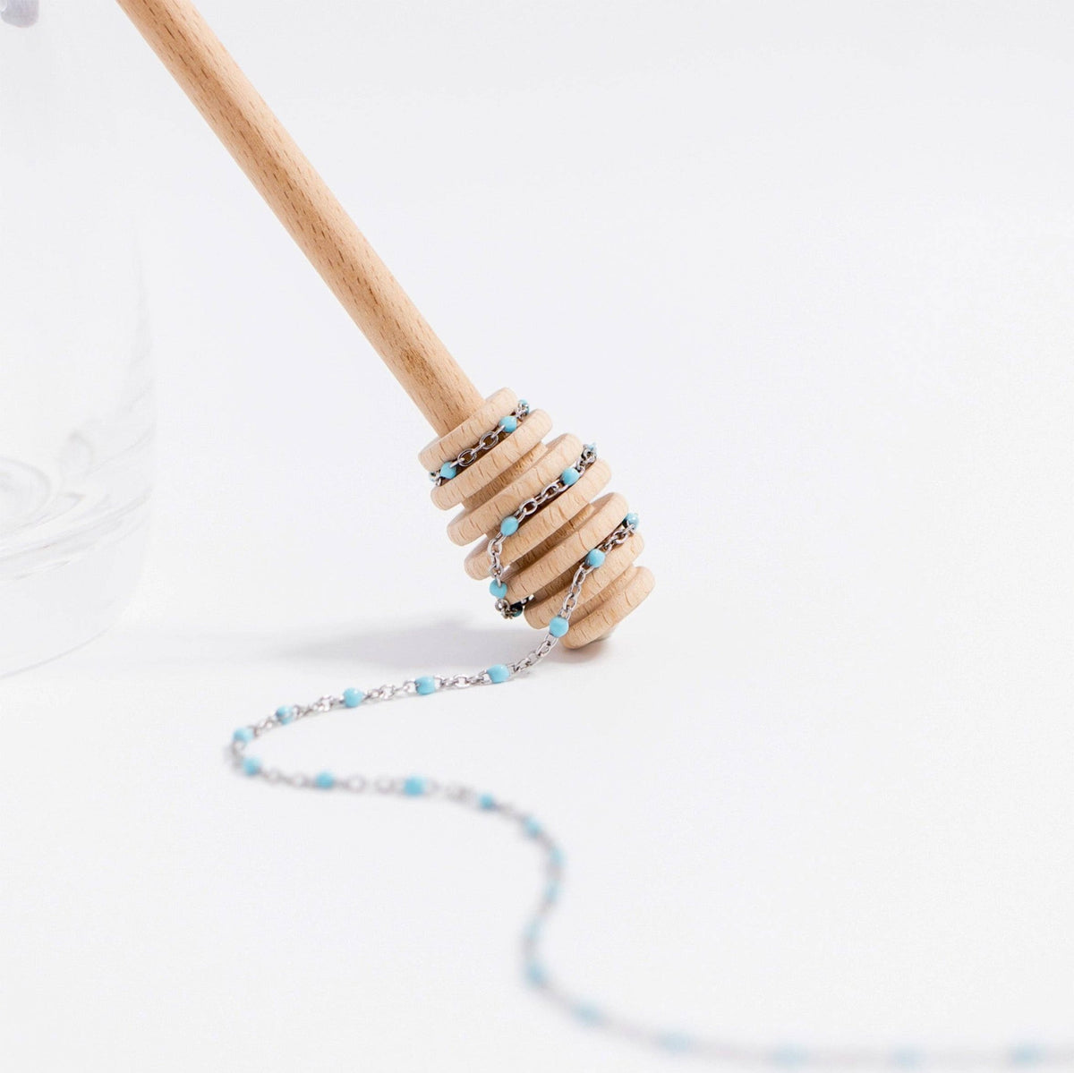 18K Gold Stainless Steel Turquoise Chain Necklace - Ember Boutique