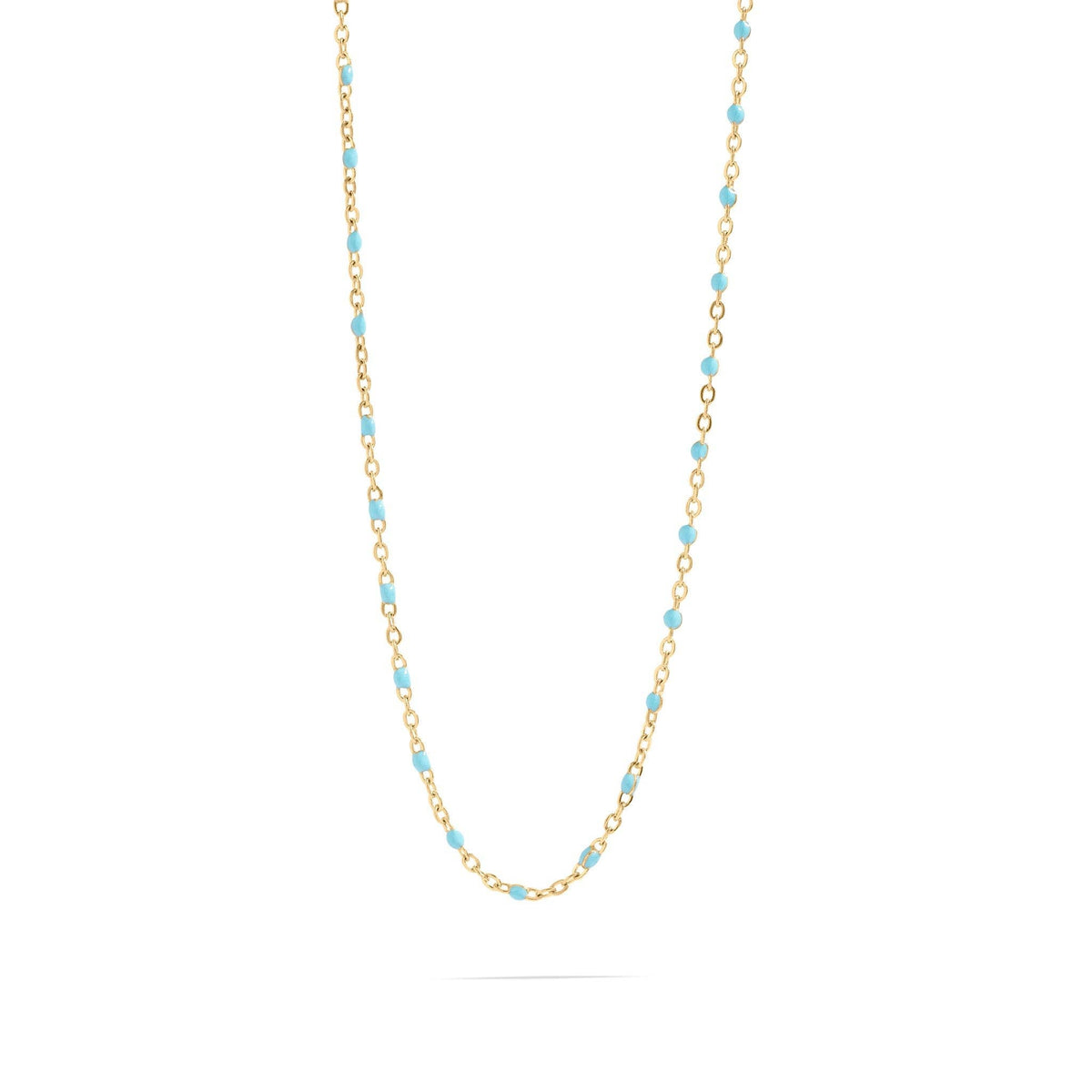 18K Gold Stainless Steel Turquoise Chain Necklace - Ember Boutique