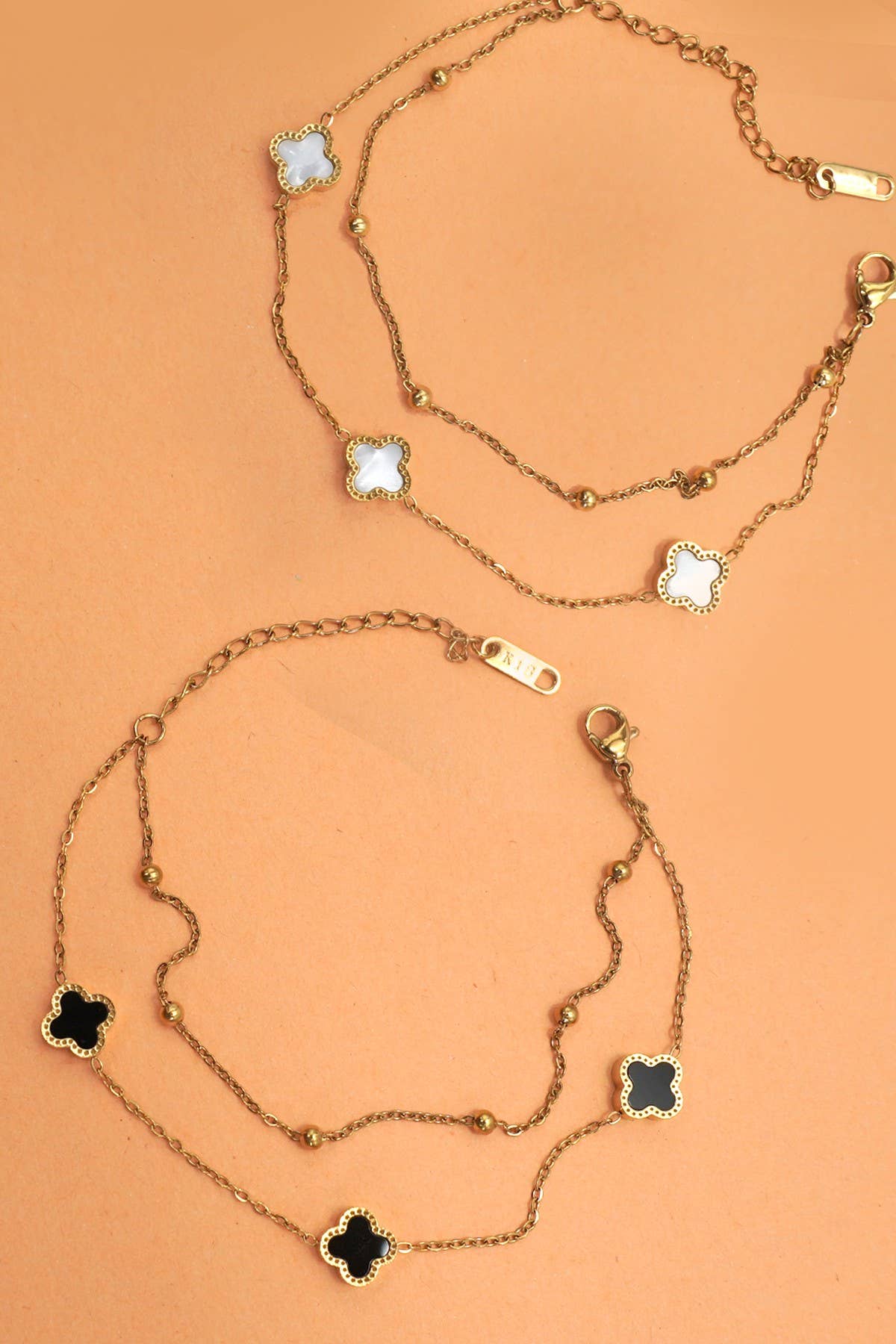 18K STAINLESS STEEL TARNISH FREE CLOVER BRACELET | 40B5173 - Ember Boutique