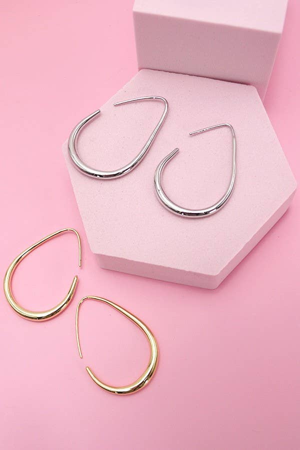 18K STAINLESS STEEL WATERPROOF TARNISH FREE HOOPS | 40E311 - Ember Boutique