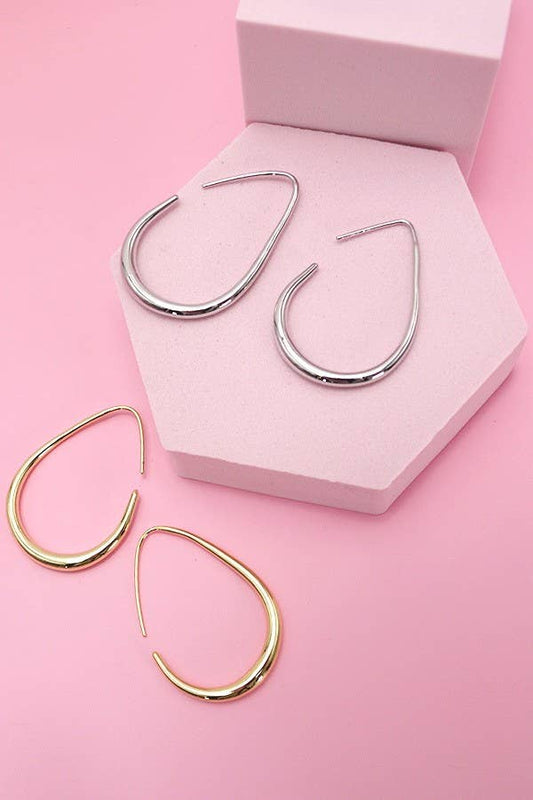 18K STAINLESS STEEL WATERPROOF TARNISH FREE HOOPS | 40E311 - Ember Boutique