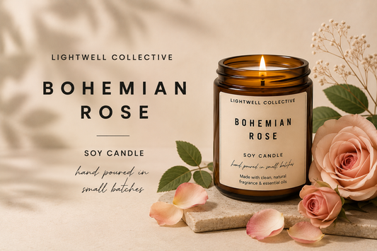Bohemian Rose Candle - Lightwell Collective