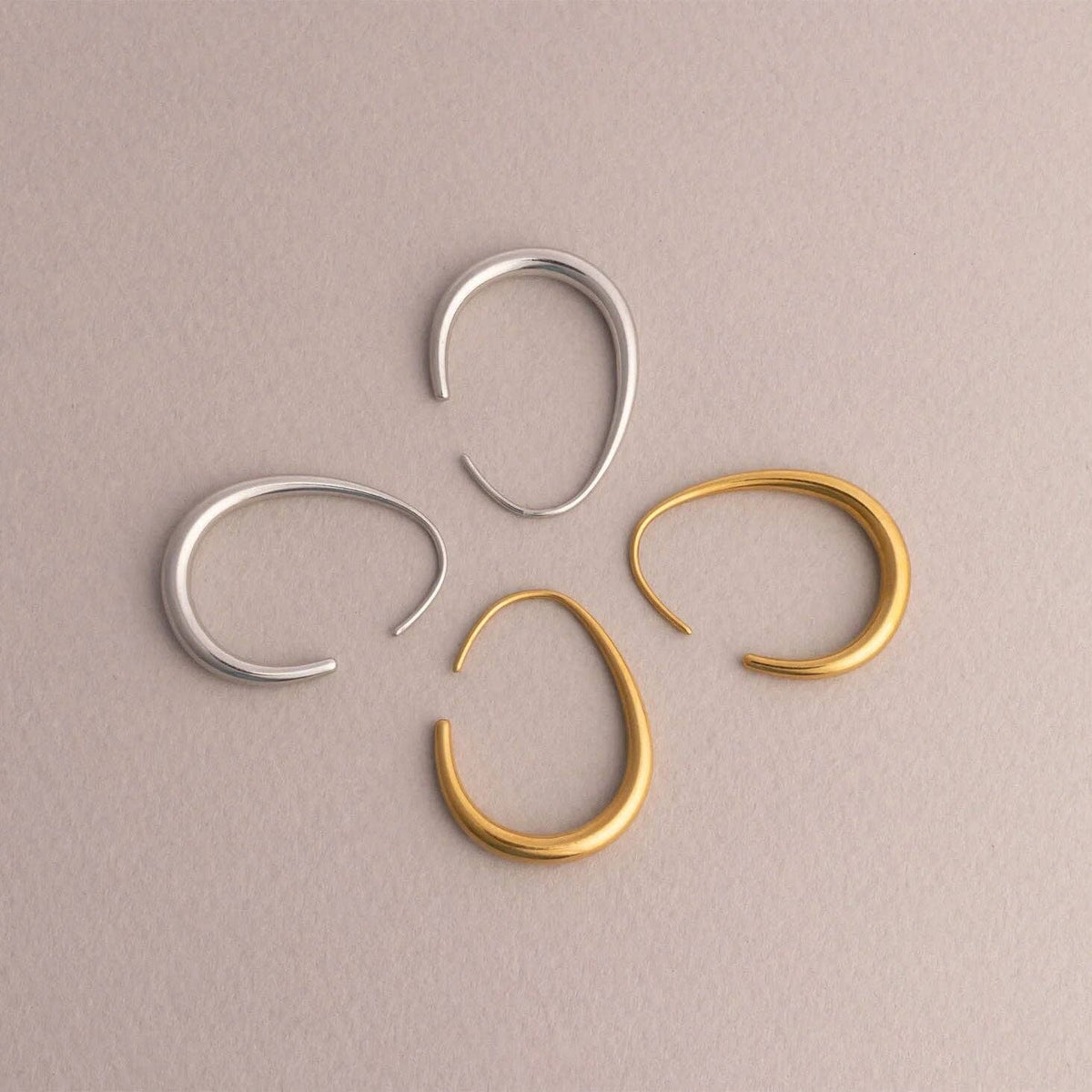 Abstract Hoop Earrings - Ember Boutique
