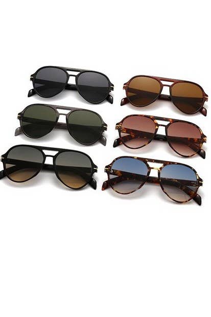 AVIATION ACETATE ASSORTED SUNGLASSES | 40SG820-12 Pack - Ember Boutique