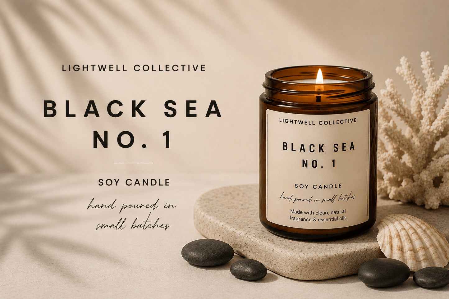Black Sea No. 1 Candle - Lightwell Collective - Ember Boutique