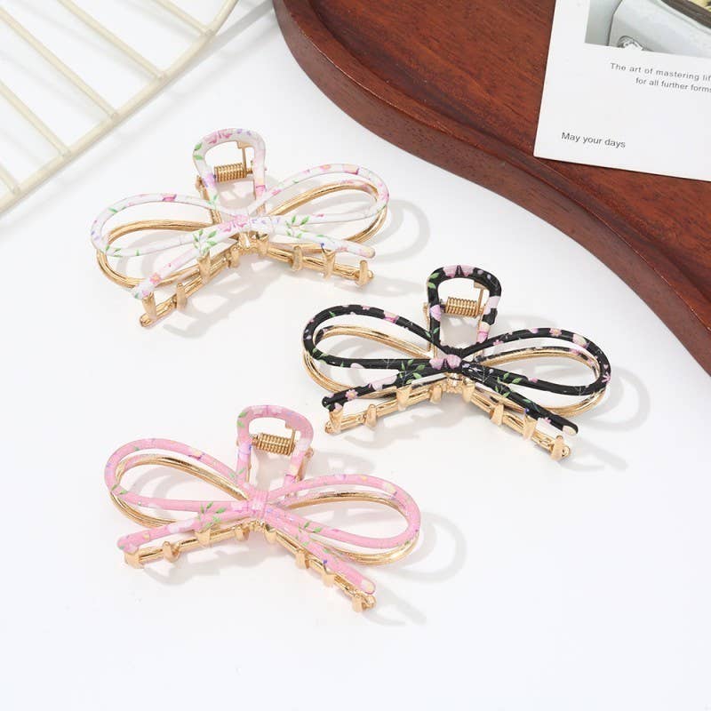 Botanical Floral Coquette Clip Hair Claw Clips | 40H1102 - Ember Boutique