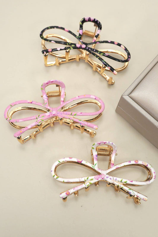 Botanical Floral Coquette Clip Hair Claw Clips | 40H1102 - Ember Boutique