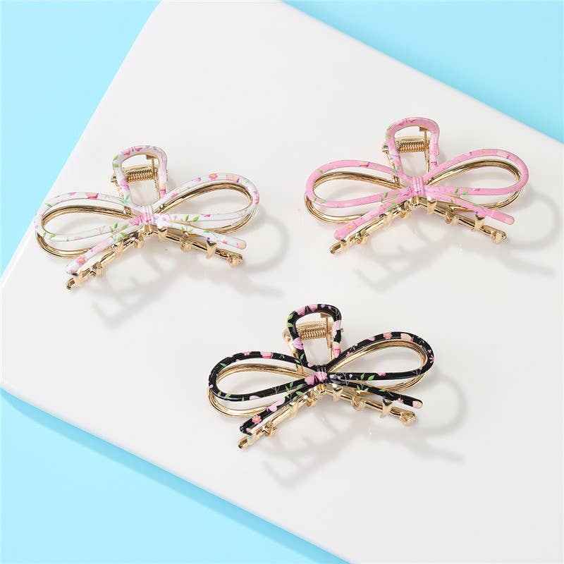 Botanical Floral Coquette Clip Hair Claw Clips | 40H1102 - Ember Boutique