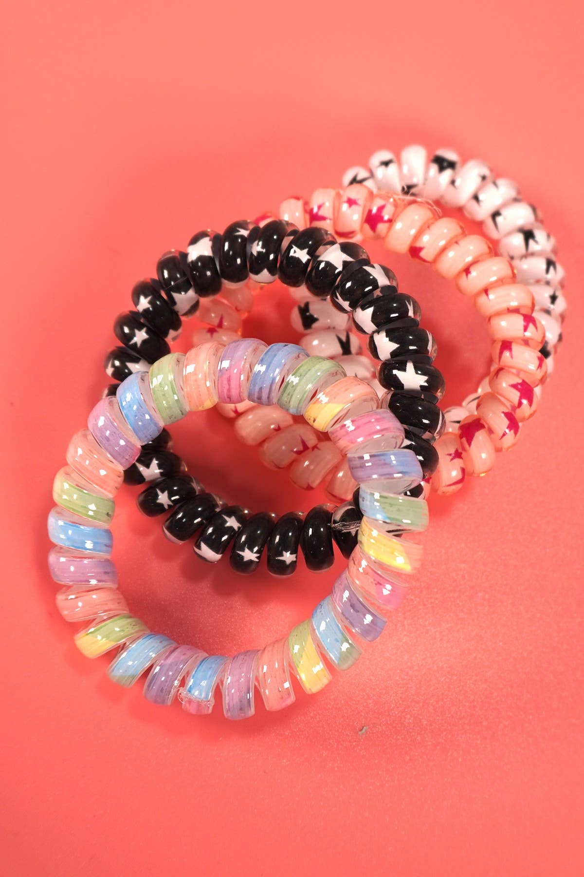 COLORFUL STARS SET OF 4 HAIR COILS | 40PT318 - Ember Boutique