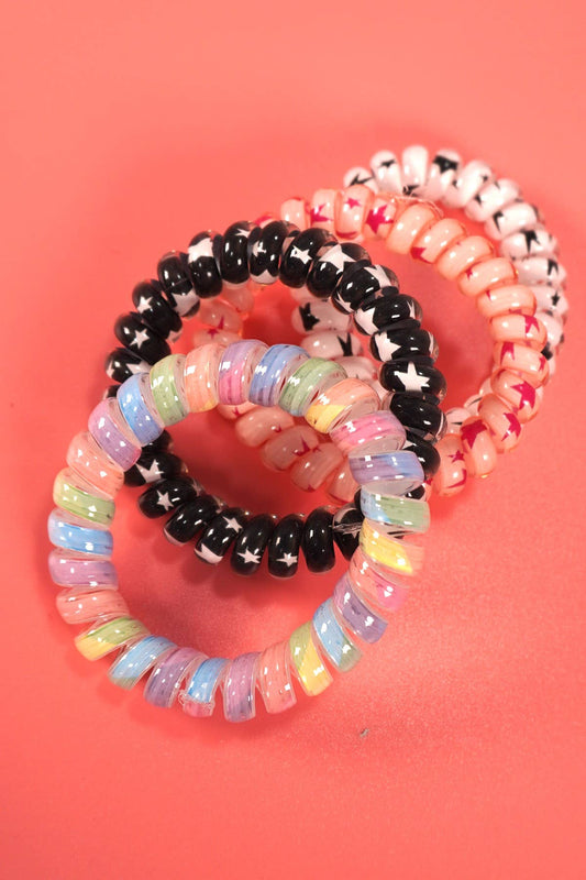 COLORFUL STARS SET OF 4 HAIR COILS | 40PT318 - Ember Boutique