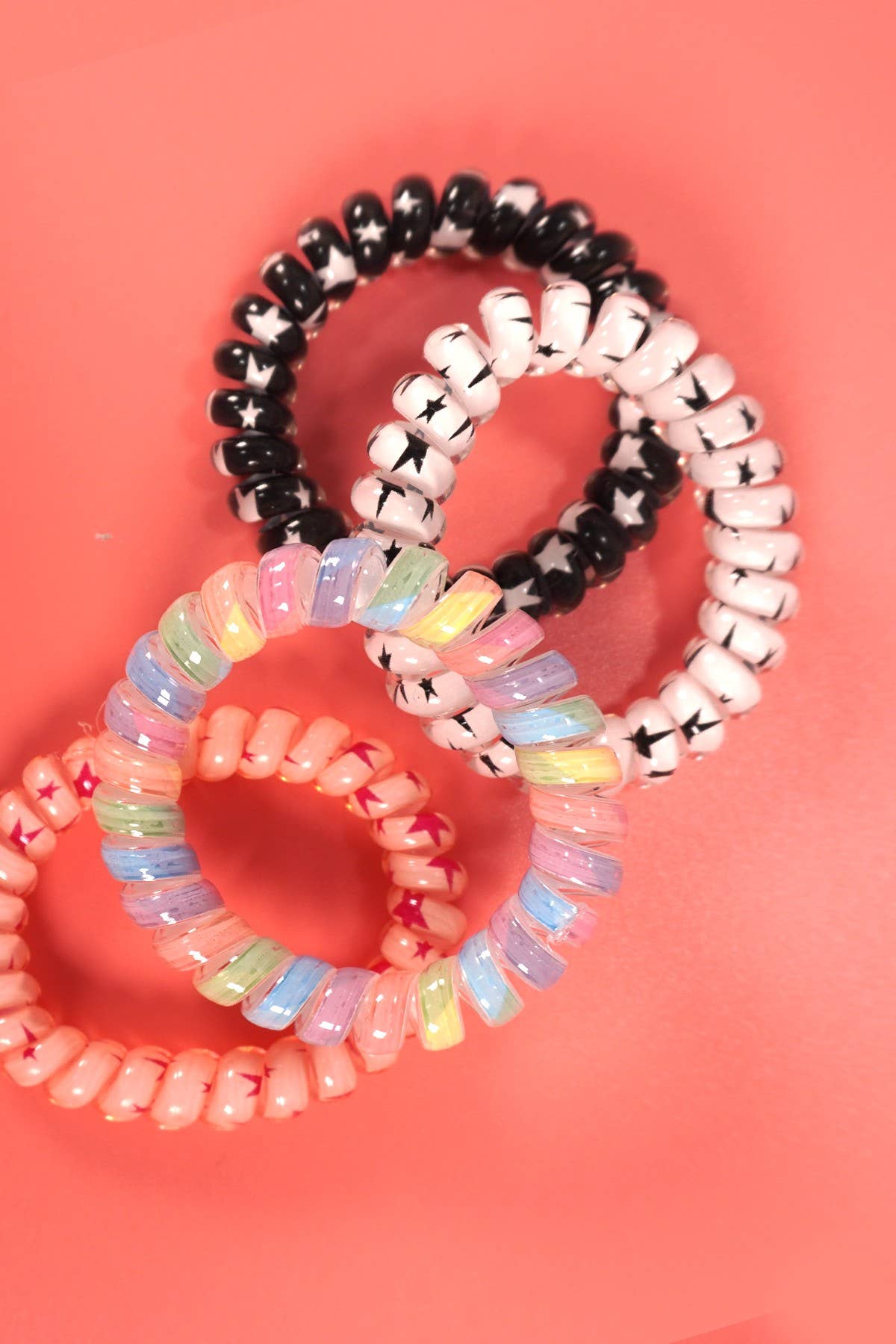COLORFUL STARS SET OF 4 HAIR COILS | 40PT318 - Ember Boutique