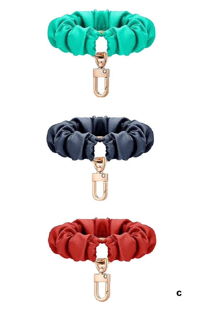 Elastic Scrunchie Keychain Wristlet - Ember Boutique
