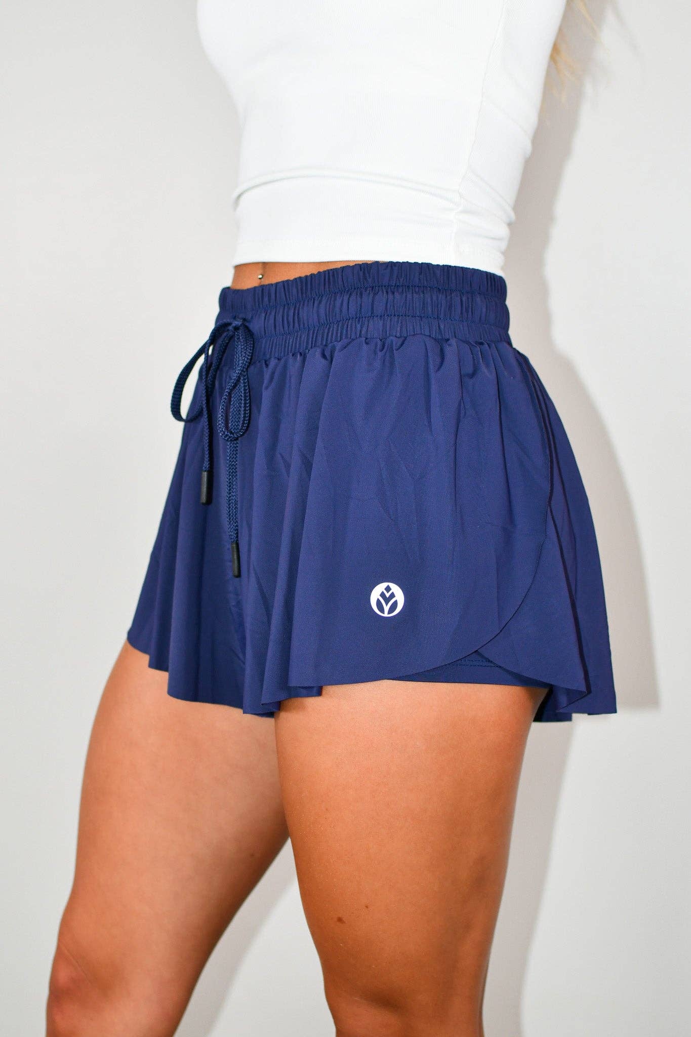 Flutter Away Butterfly Shorts - Navy - Ember Boutique