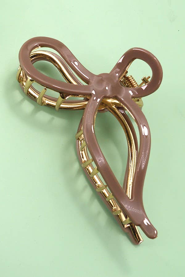 JUMBO CELLULOSE CASTING BOW HAIR CLAW CLIPS | 40H759 - Ember Boutique