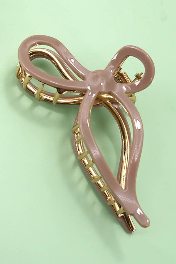 JUMBO CELLULOSE CASTING BOW HAIR CLAW CLIPS | 40H759 - Ember Boutique