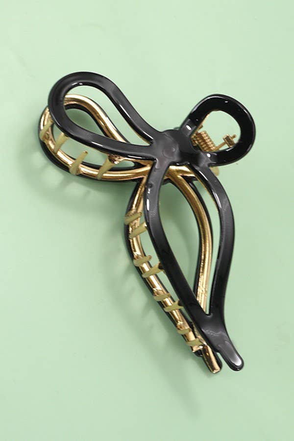 JUMBO CELLULOSE CASTING BOW HAIR CLAW CLIPS | 40H759 - Ember Boutique