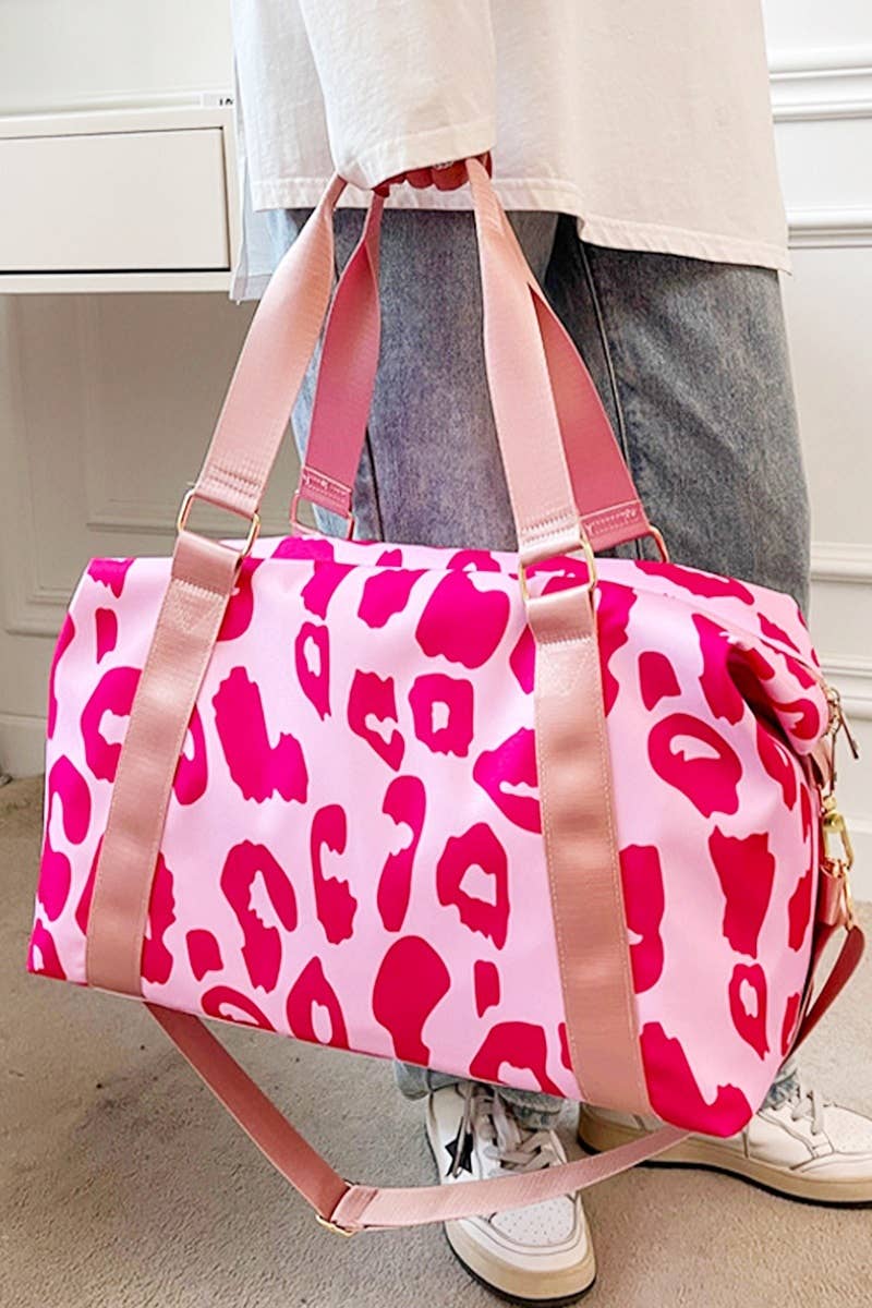 Leopard Print Weekender Travel Duffle Bag - Ember Boutique