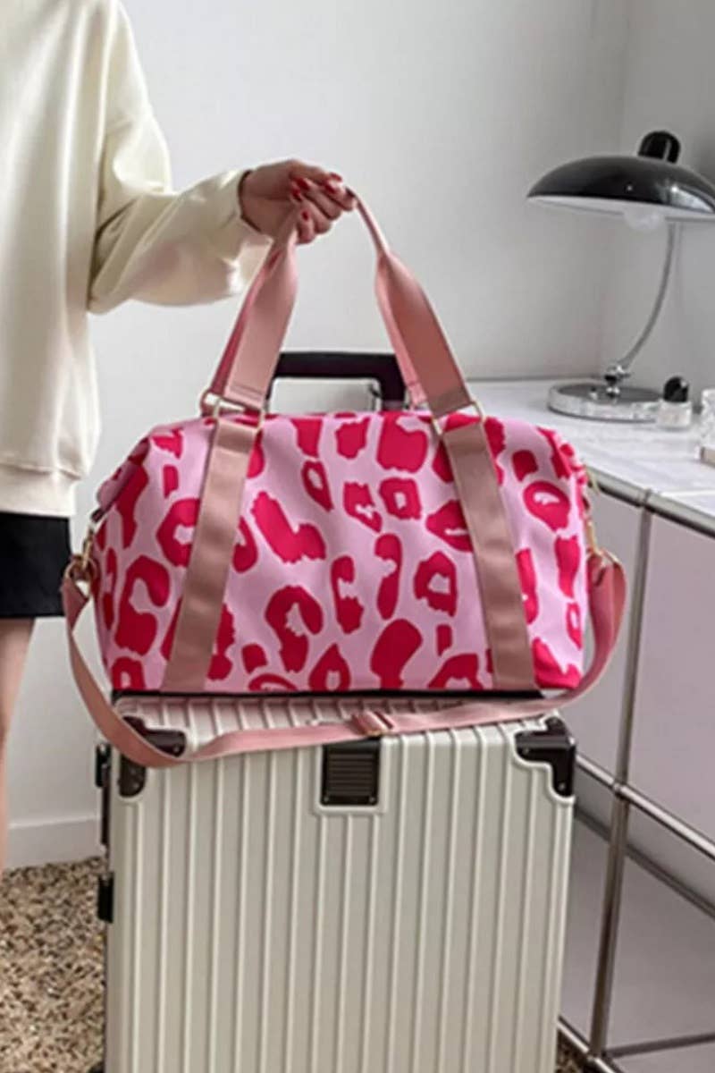 Leopard Print Weekender Travel Duffle Bag - Ember Boutique