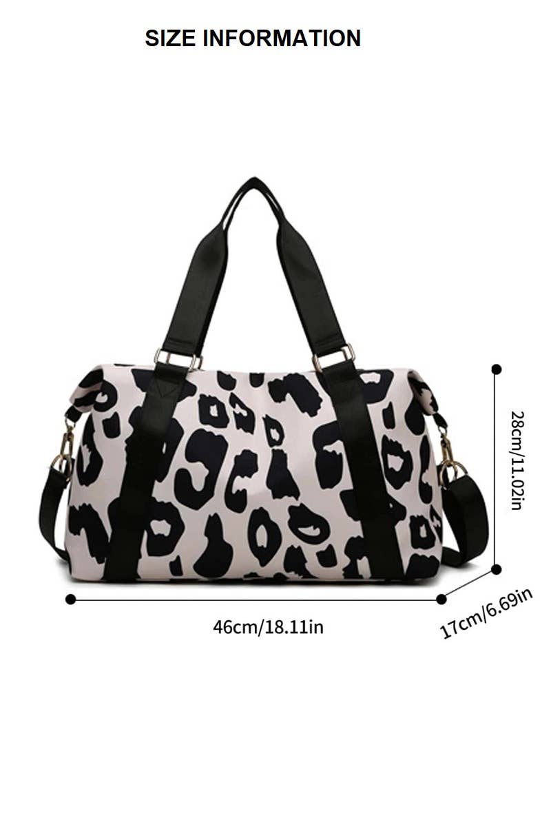 Leopard Print Weekender Travel Duffle Bag - Ember Boutique