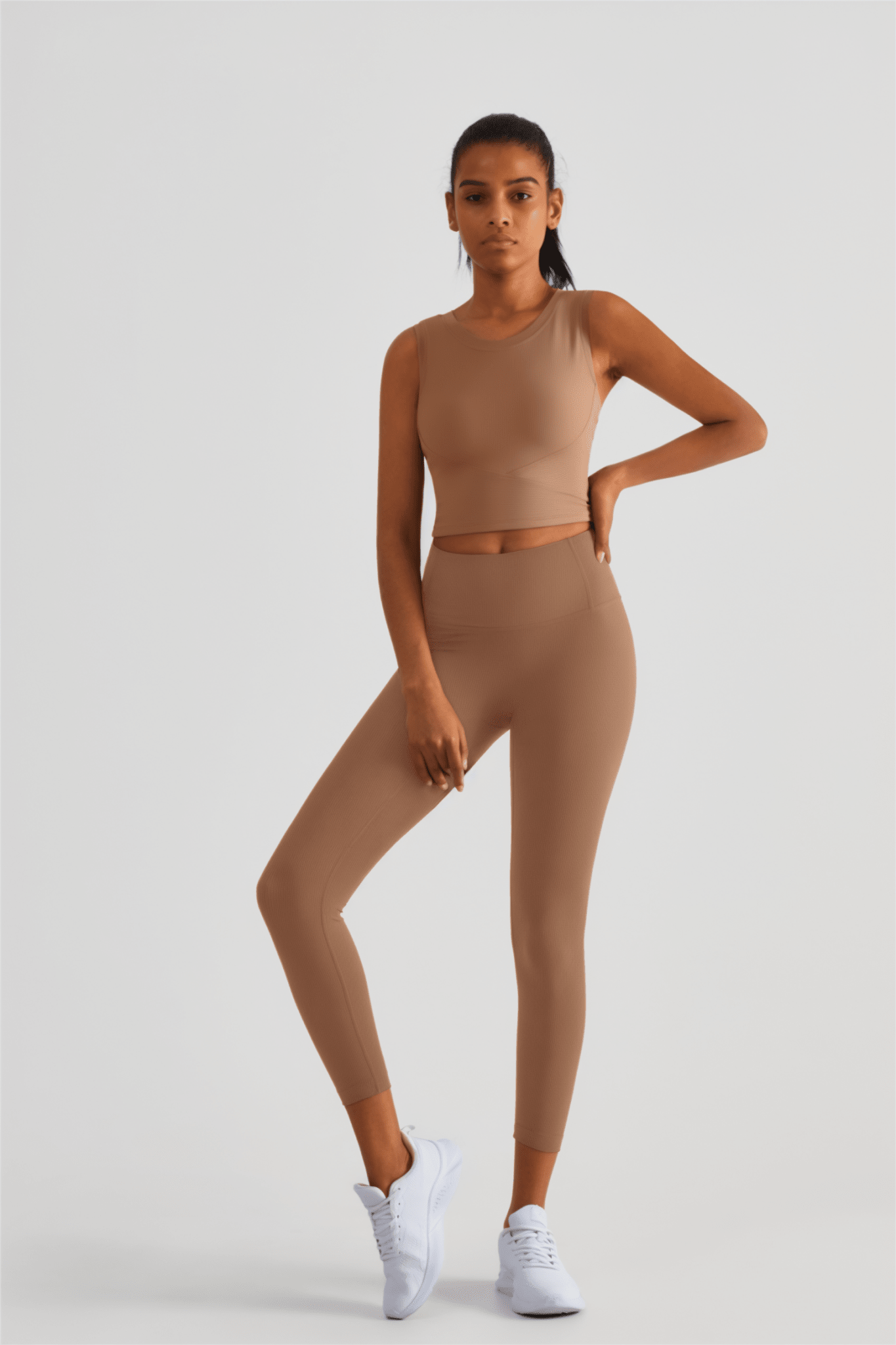 Malibu Rib Tank & Legging 2 Piece Activewear Workout Set - Ember Boutique