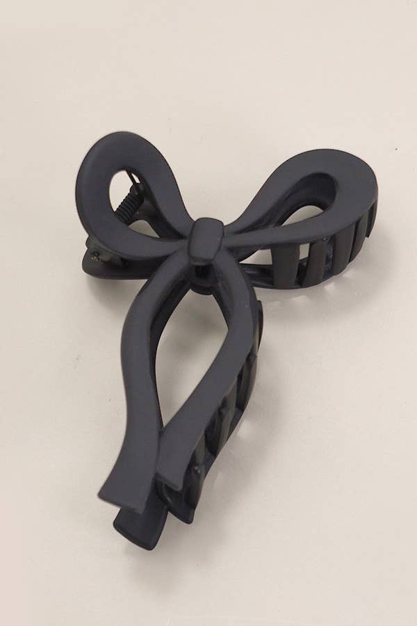 MATTE BOW HAIR CLAW CLIPS | 40H721 - Ember Boutique