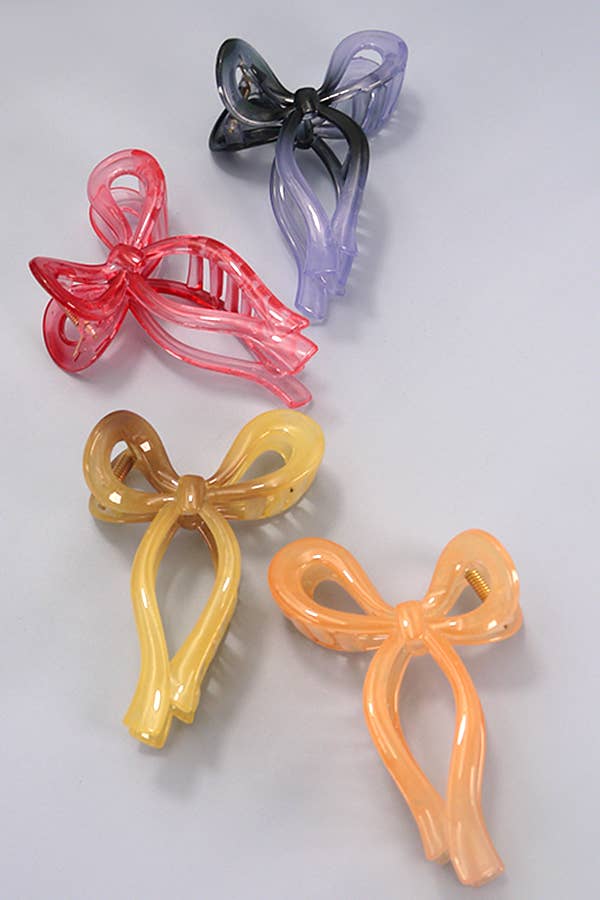 MATTE BOW HAIR CLAW CLIPS | 40H721 - Ember Boutique