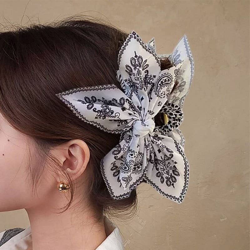 PAISLEY BOHO VINTAGE HAIR CLAW CLIPS | 40H913 - Ember Boutique