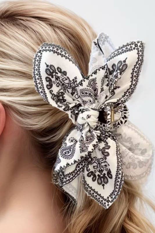PAISLEY BOHO VINTAGE HAIR CLAW CLIPS | 40H913 - Ember Boutique
