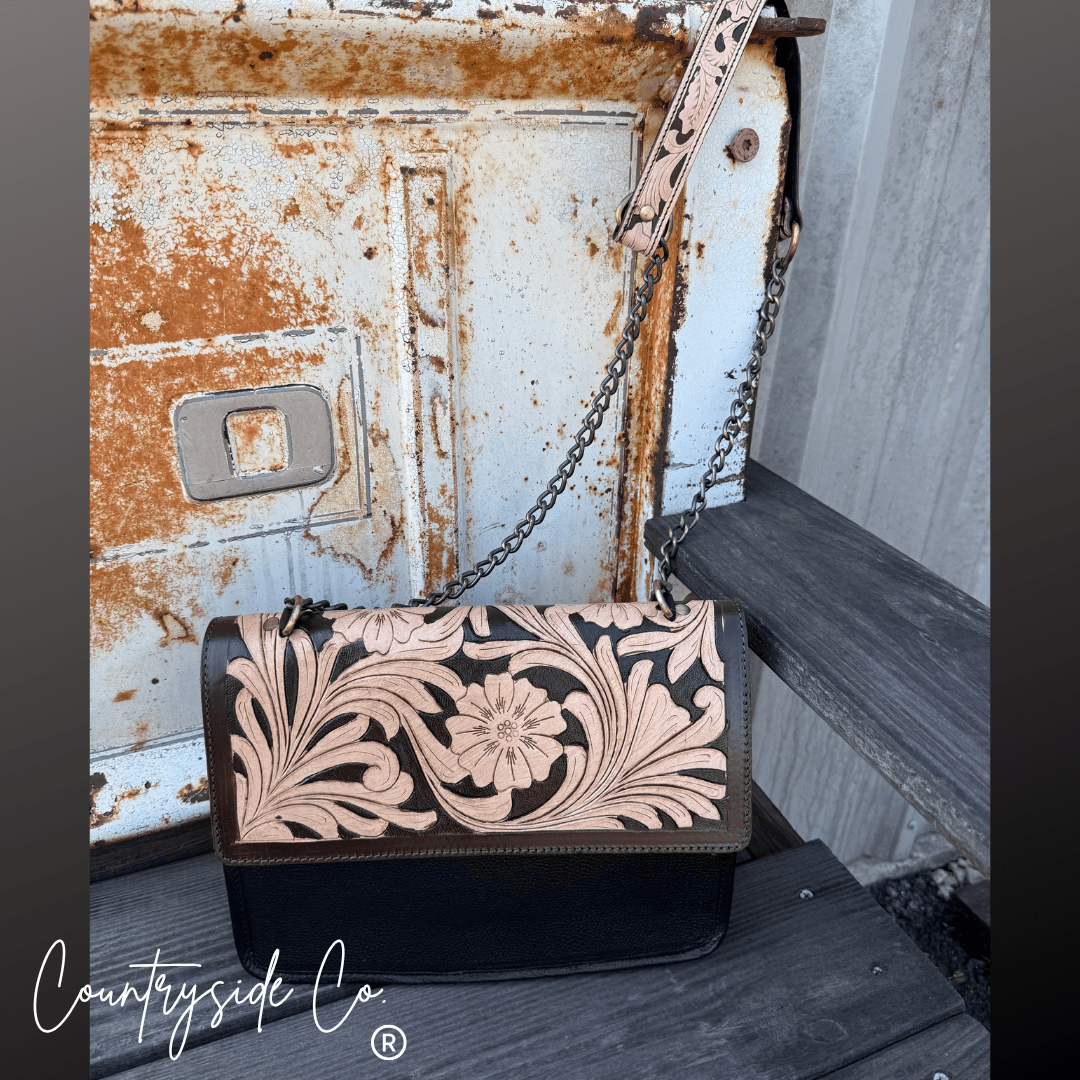 Prescott Tooled Leather Purse - Ember Boutique