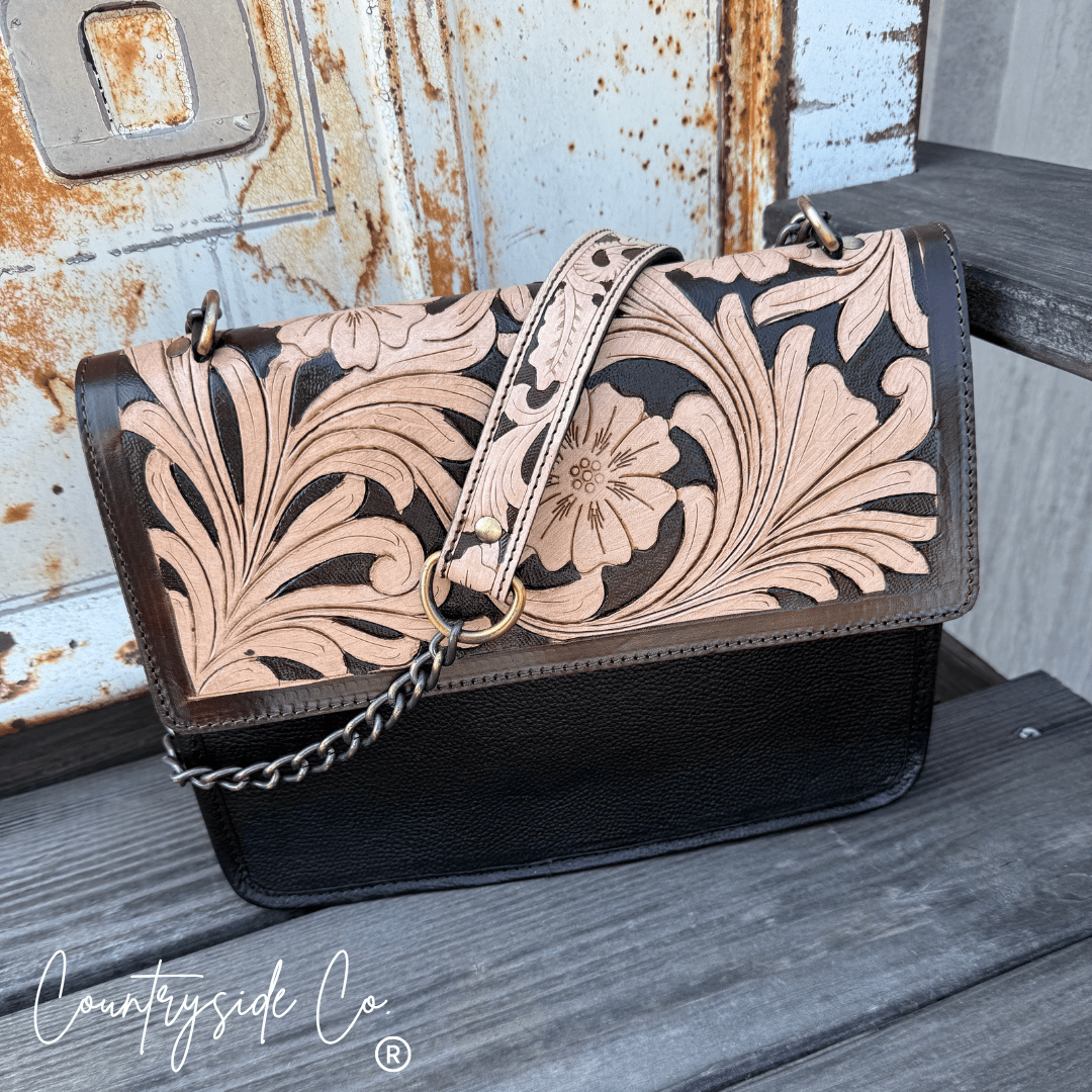 Prescott Tooled Leather Purse - Ember Boutique