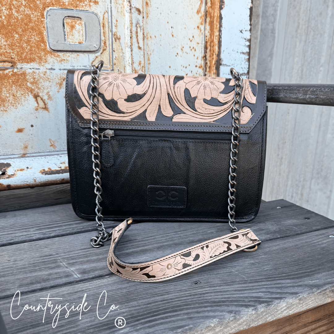 Prescott Tooled Leather Purse - Ember Boutique