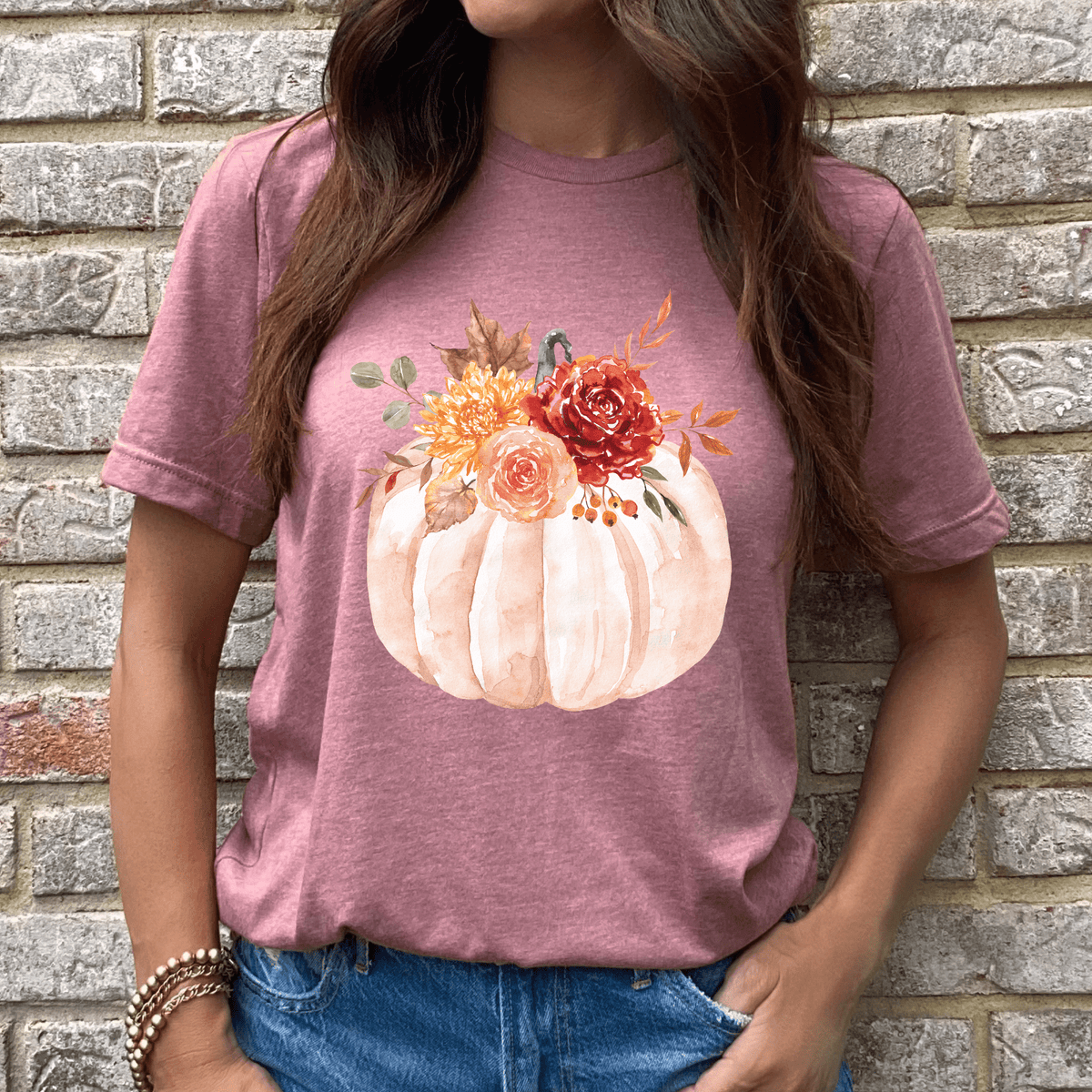 Pretty in Pink Pumpkin Graphic Tee - Ember Boutique