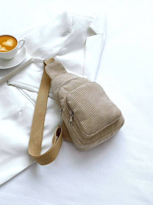 SI-26466 Corduroy Vintage crossbody Sling Bag - Ember Boutique