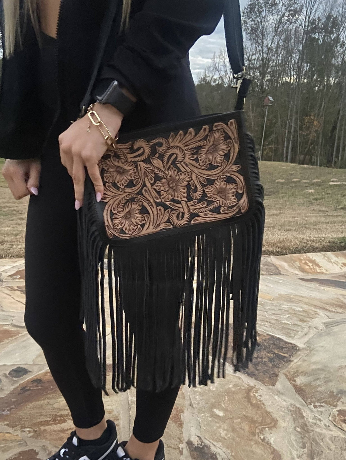 Special Edition Rio Grande Tooled Leather Purse Crossbody - Ember Boutique