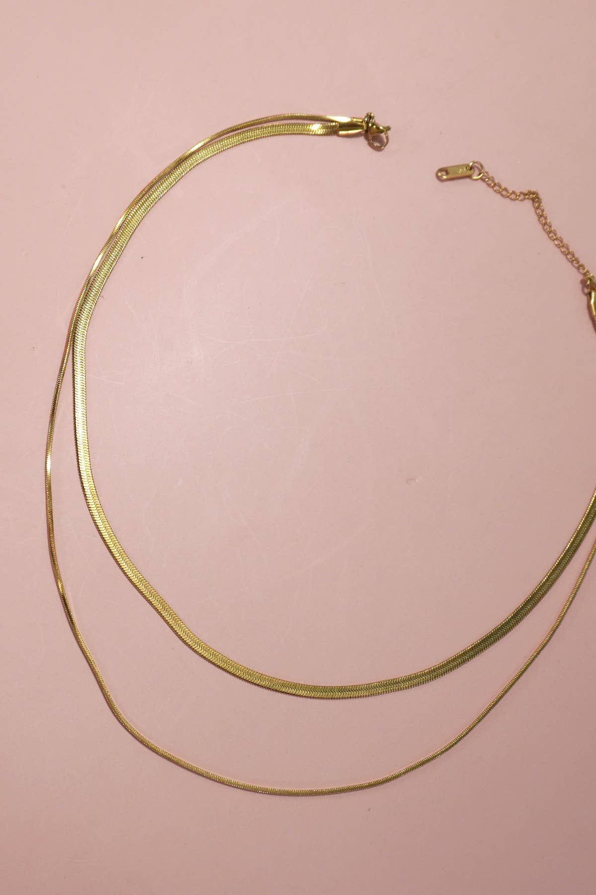 STAINLESS STEEL TARNISH FREE MULTI LAYER NECKLACE | 40NK315 - Ember Boutique